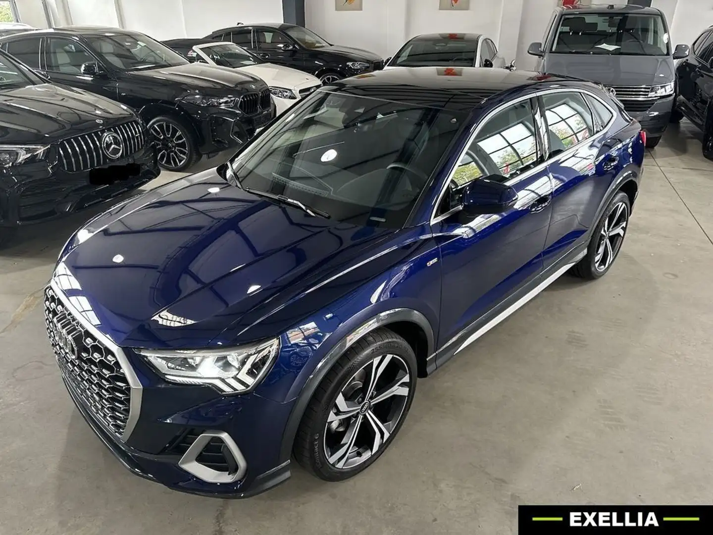 Audi Q3 35 TDI S LINE BVA PACK CUIR LEASING POSSIBLE A PAR Bleu - 1