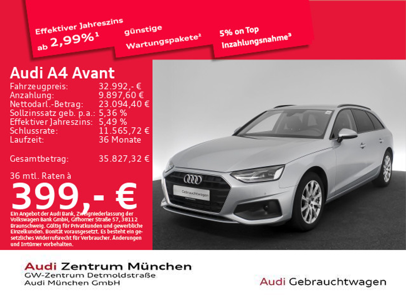 Audi A4 40 TFSI S tronic AHK/Navi+/Kamera