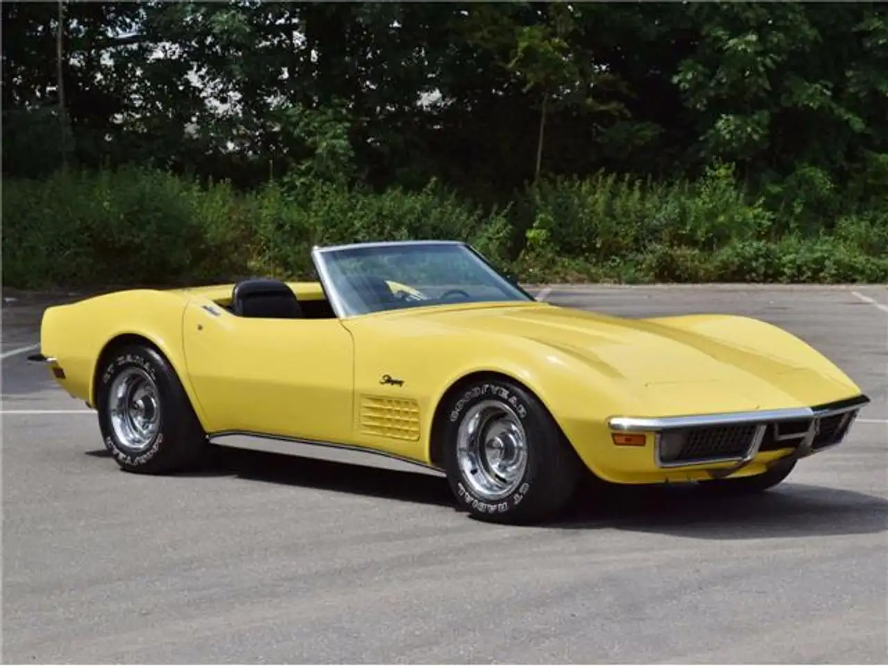 Chevrolet Corvette C3 Cabrio (1970) daytona yellow 300pk+orig hardtop, foto 5