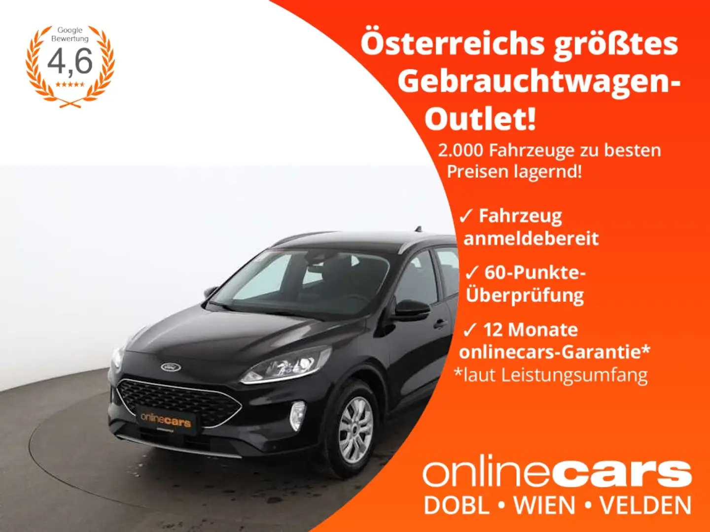 Ford Kuga 2.0 EcoBlue Cool & Connect Aut LED STANDHZG Schwarz - 1