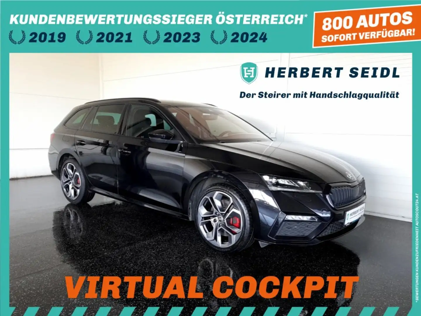 Skoda Octavia Combi RS PHEV 150/245 DSG *19 ZOLL / MATRIX-LED / HEAD-UP / VIRTUELL / NAVI / CANTON / ACC / E-KLAPPE* Schwarz - 1