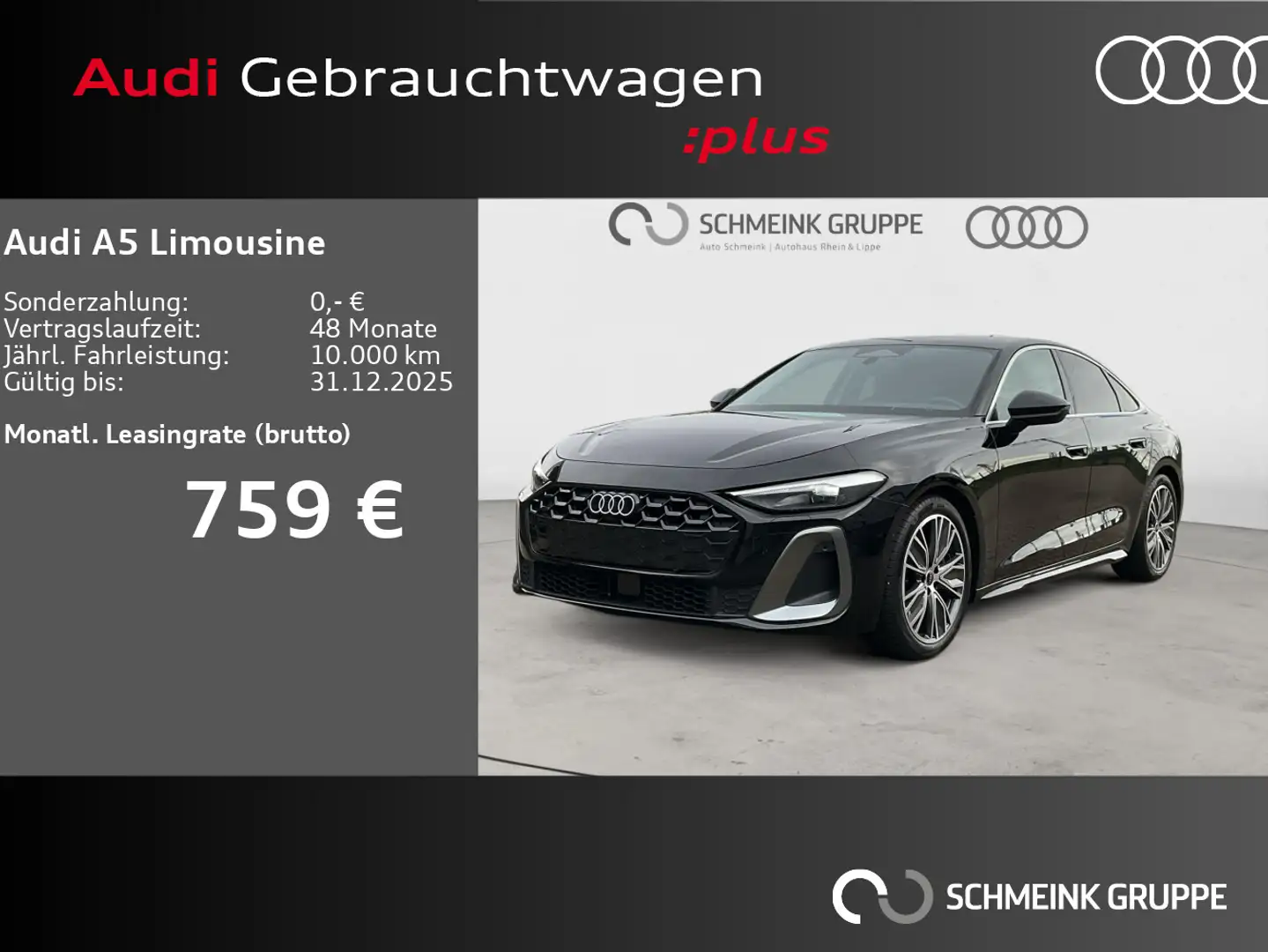 Audi A5 2.0 TDI quattro S line AHK BUSINESS Schwarz - 1