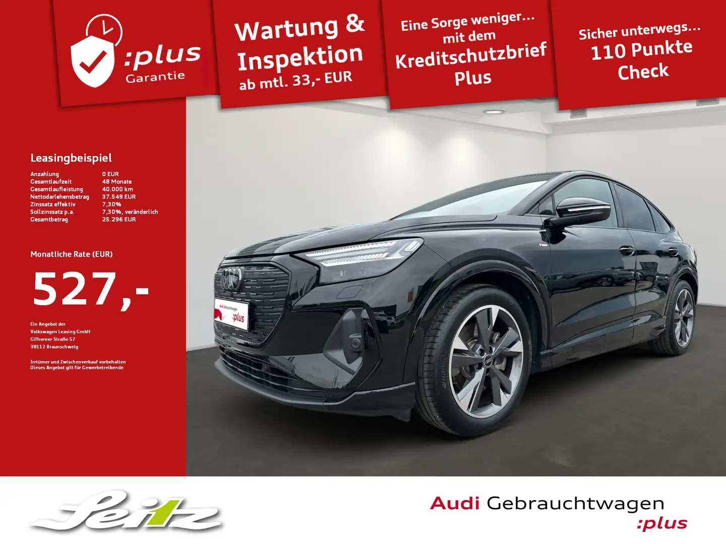 Audi Q4 e-tron Q4 Sportback 50 e-tron quattro *HEAD-UP*MATRIX*SON Noir - 1