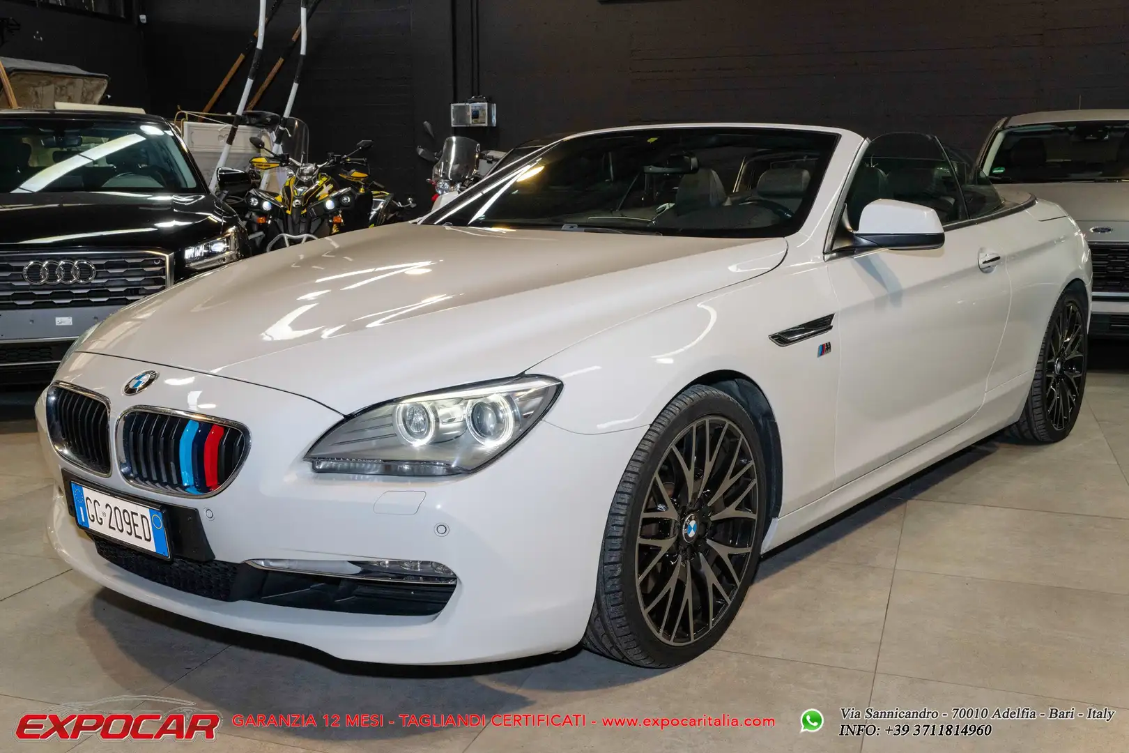 BMW 640 640i Cabrio Futura auto Bianco - 2
