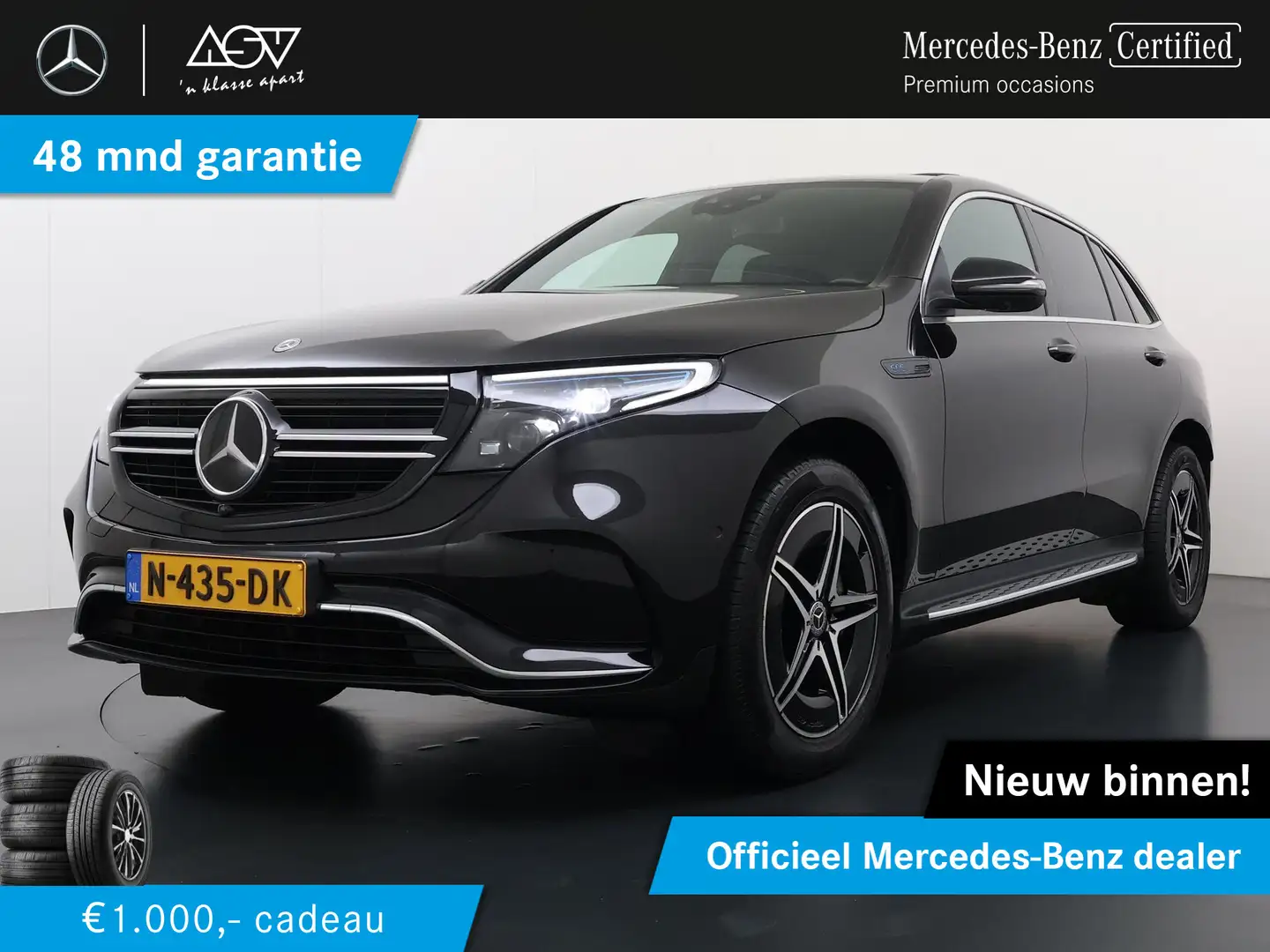 Mercedes-Benz EQC 400 4MATIC Premium Plus 80 kWh Accu | Schuif - Kanteld Schwarz - 1
