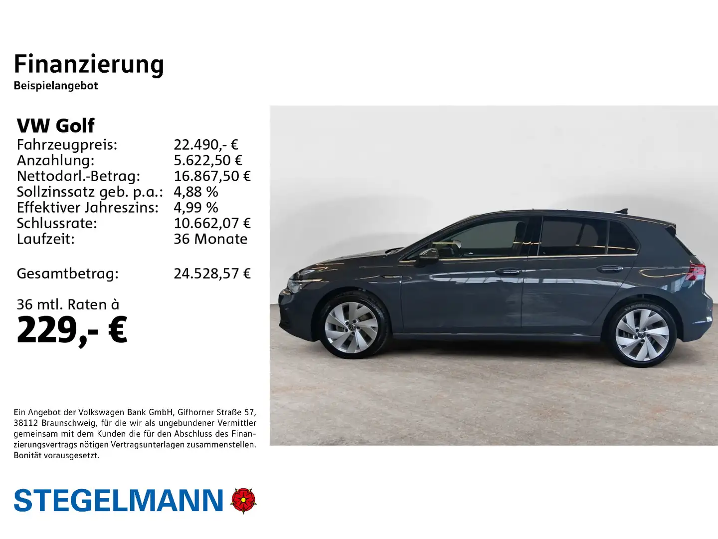 Volkswagen Golf VIII 1.5 eTSI DSG Style *LED*Kamera*Navi* Grijs - 2