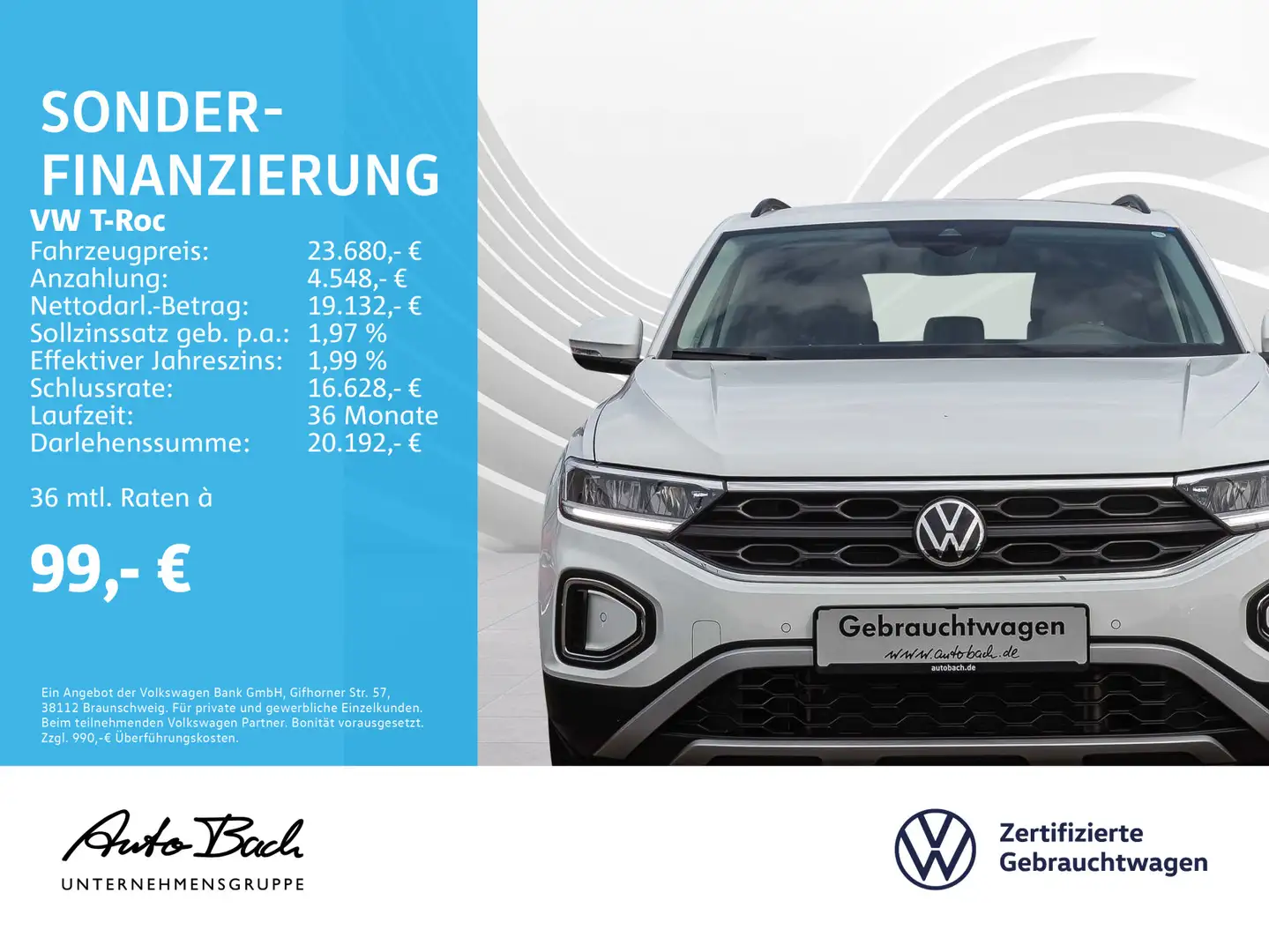 Volkswagen T-Roc 1.0 TSI "Life" Navi LED Digital Cockpit EP Weiß - 2