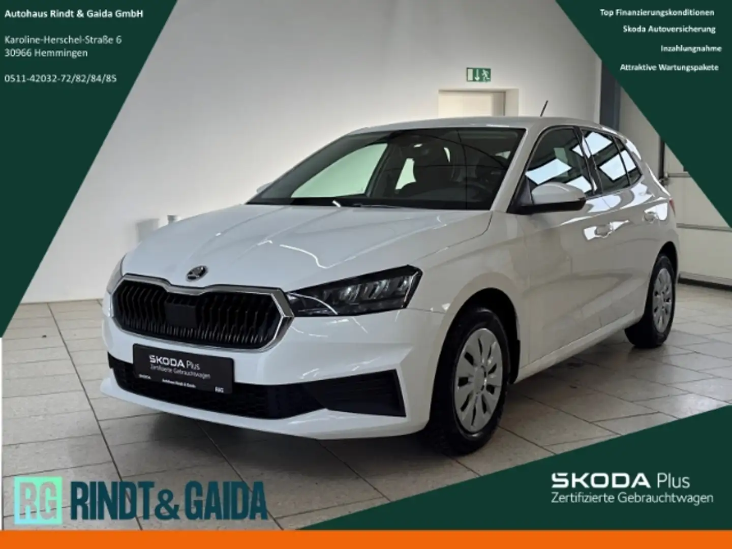 Skoda Fabia 1.0 TSI Ambition SHZ PDC Freisprech Klima Blanc - 1