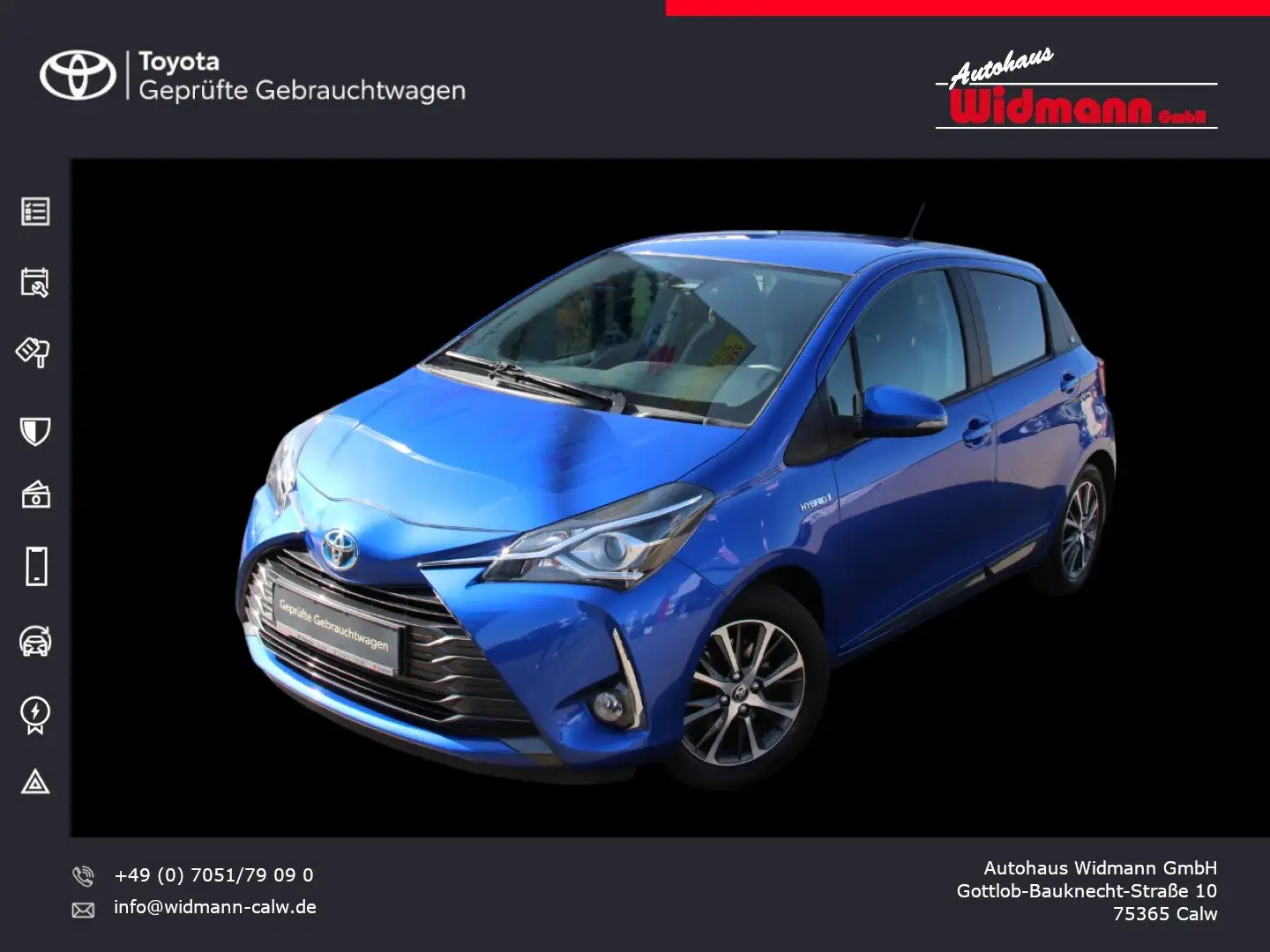 Toyota Yaris 1.5 Hybrid Y20 Club Standheizung Navi Sitzheizung Blau - 1