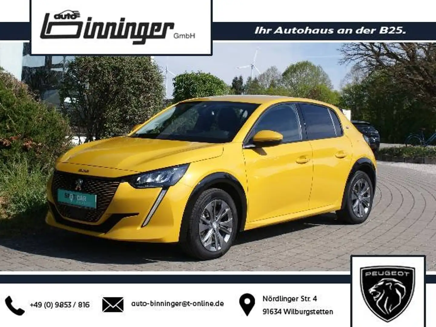 Peugeot e-208 Allure Pack Elektromotor 136 - 3D-Navi/Sitzh Galben - 1