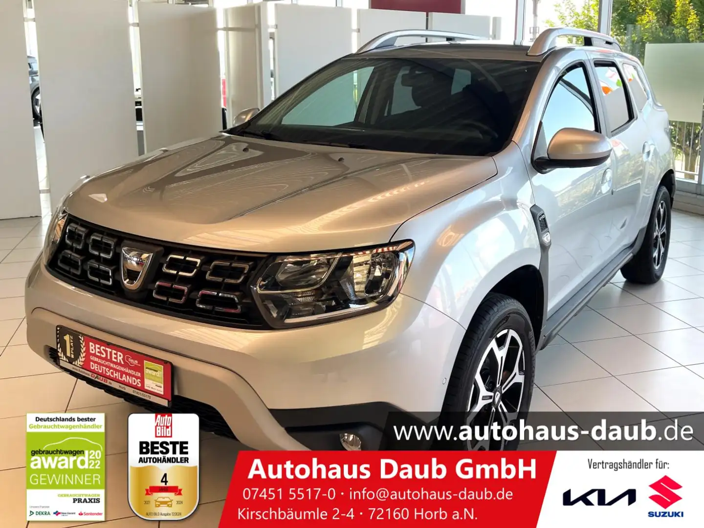 Dacia Duster 1.3 TCe 150 Prestige 4WD+Navi+AHK+Alu+ Silber - 1