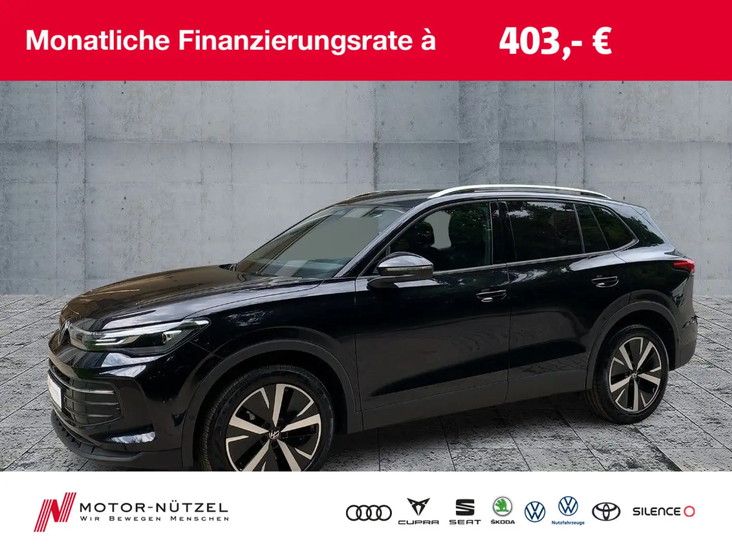 Volkswagen Tiguan 2.0 TDI DSG GOAL LED+NAV+ACC+360°+AHK+19" Schwarz - 1