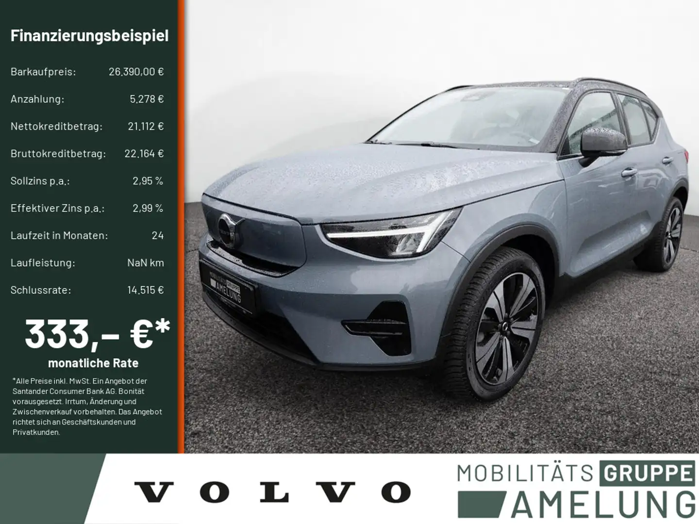 Volvo XC40 Core Recharge Pure Electric 2WD NAVI LED Szary - 1