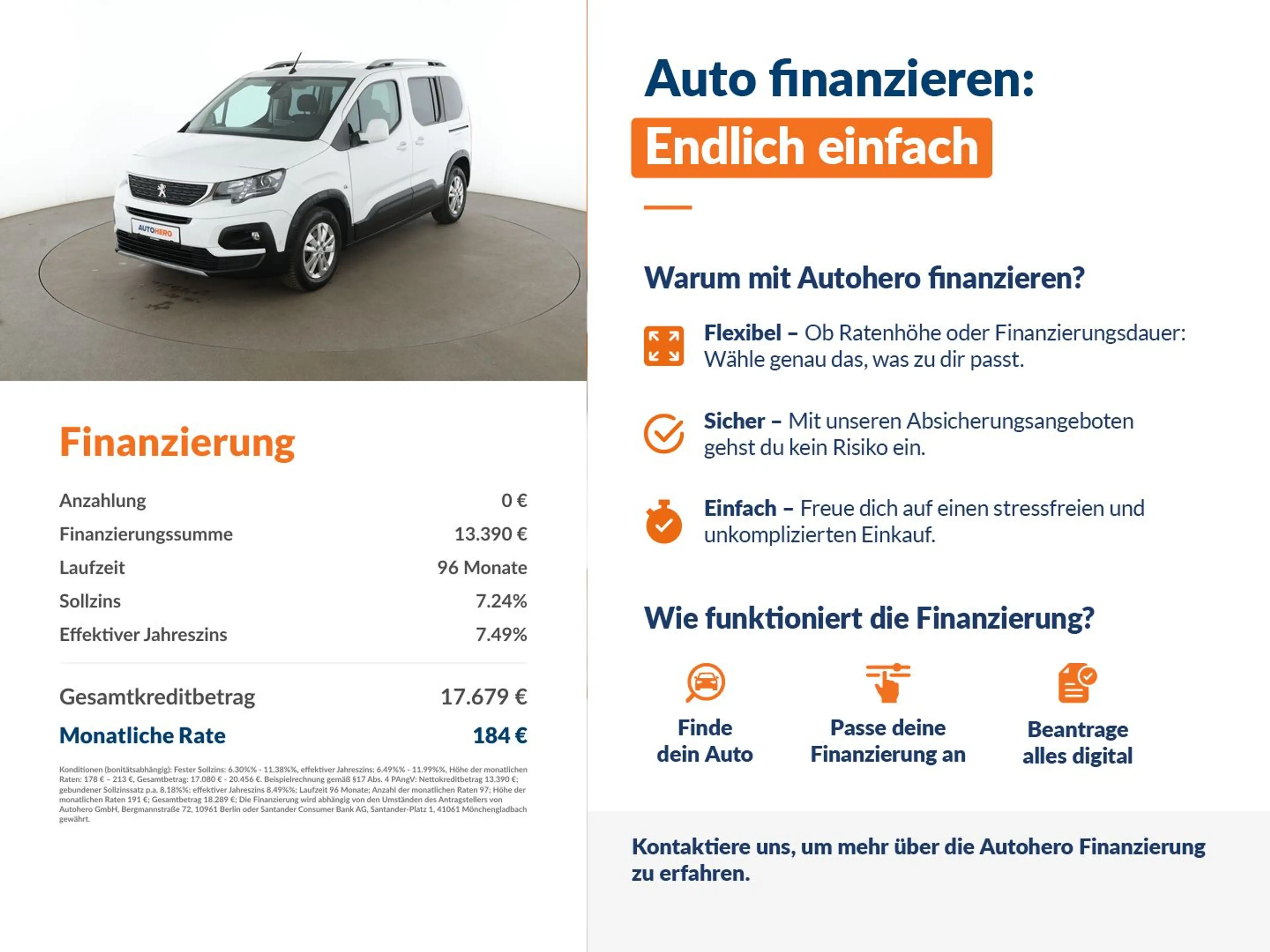Peugeot Rifter 1.5 Blue-HDi Allure L1*NAVI*TEMPO*PDC* — photo 2