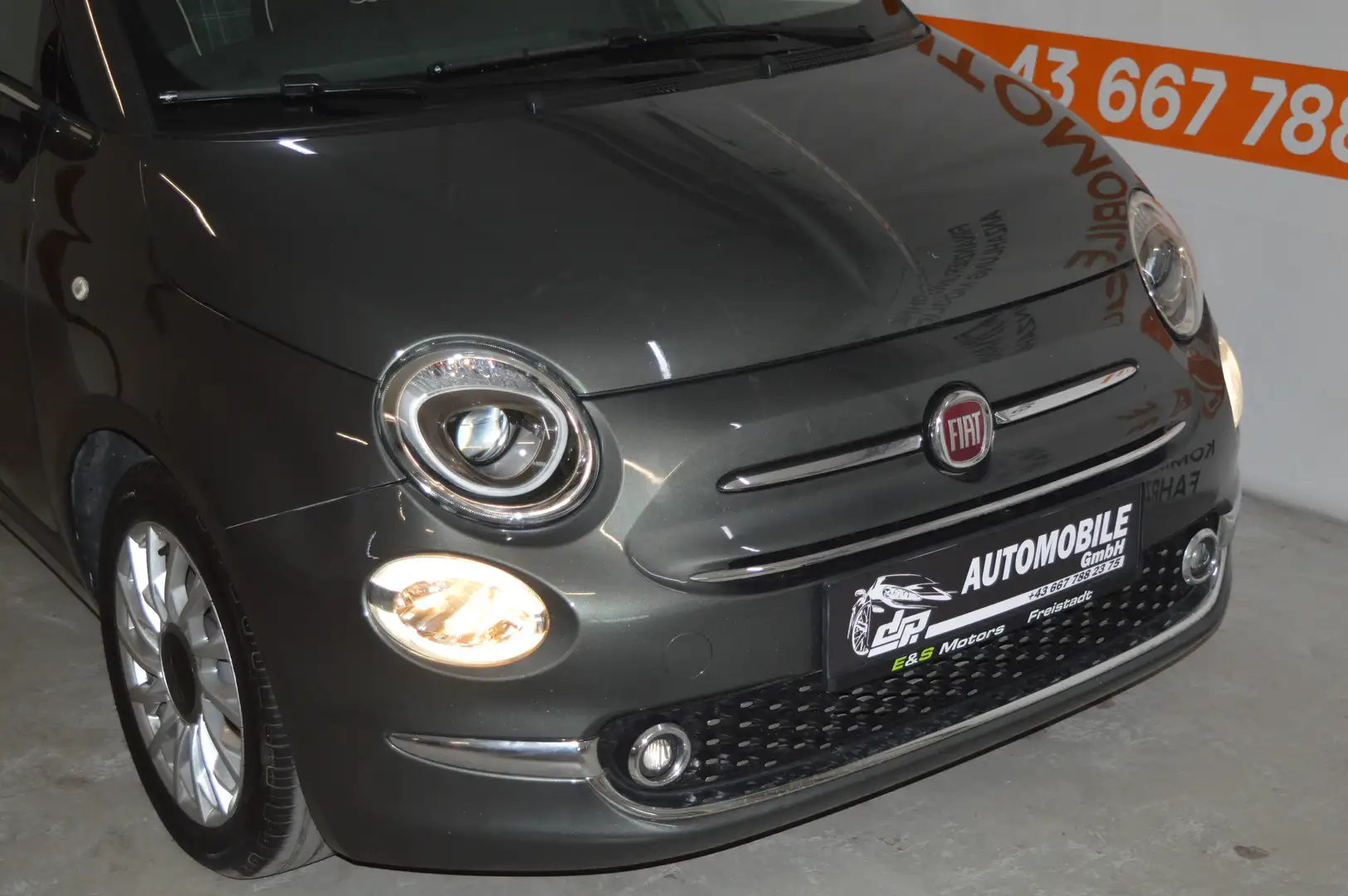 Fiat 500 1,2 **1.Besitz**Panorama**neues Pickerl** Grau - 2