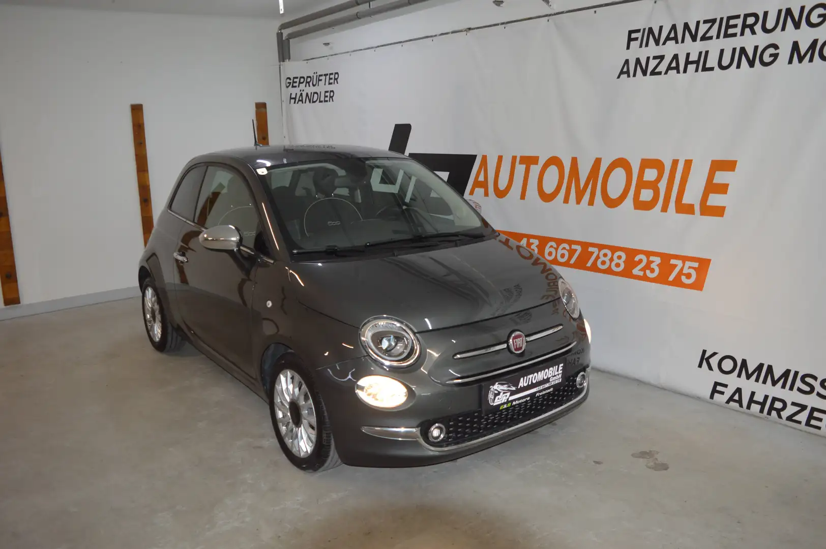 Fiat 500 1,2 **1.Besitz**Panorama**neues Pickerl** Grau - 1