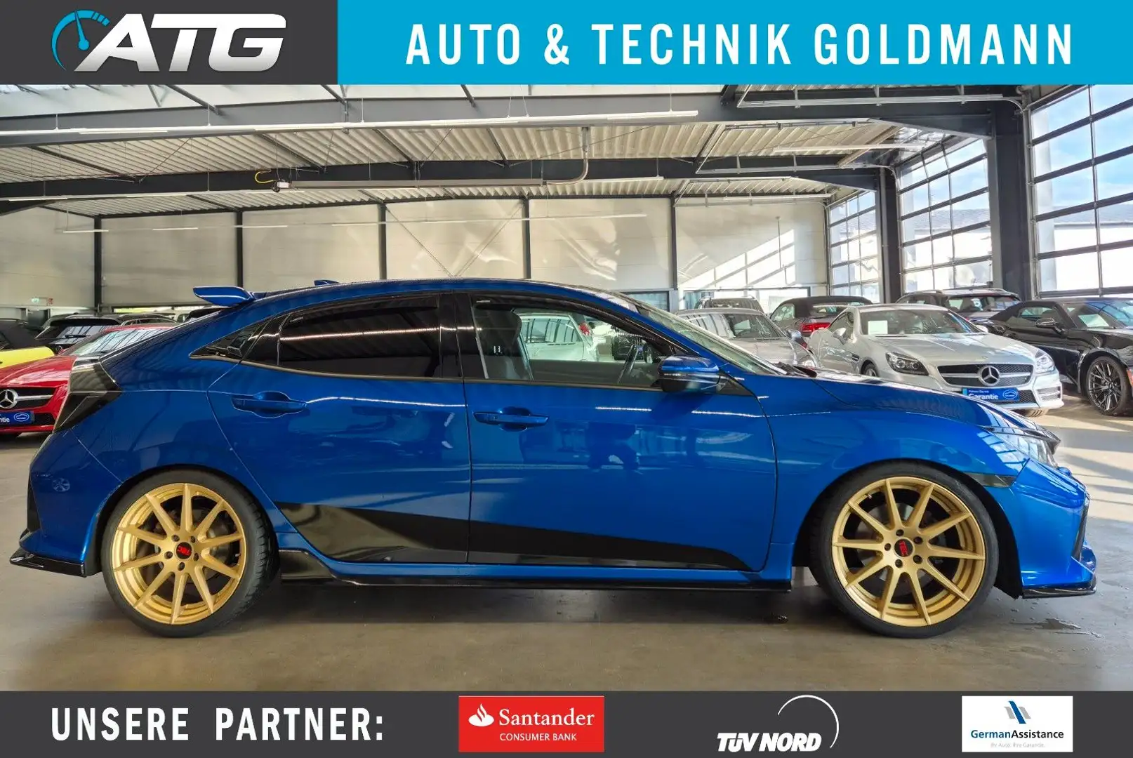 Honda Civic CIVIC 1.5 SPORTPLUS AUT NAVI SHZ CAMERA PANO ACC Blau - 1