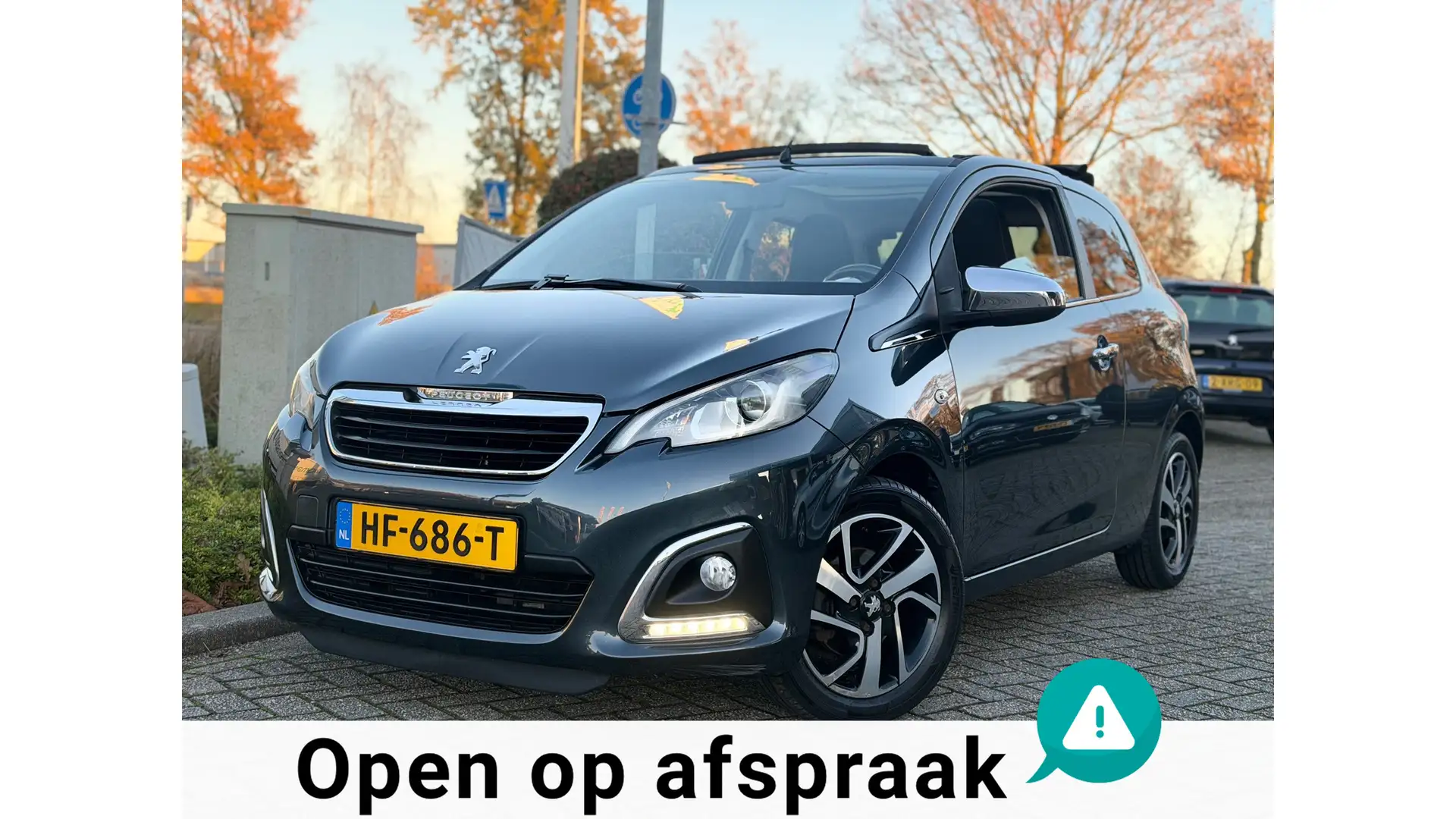 Peugeot 108 1.2 VTi Allure cabriolet airco Grijs - 1