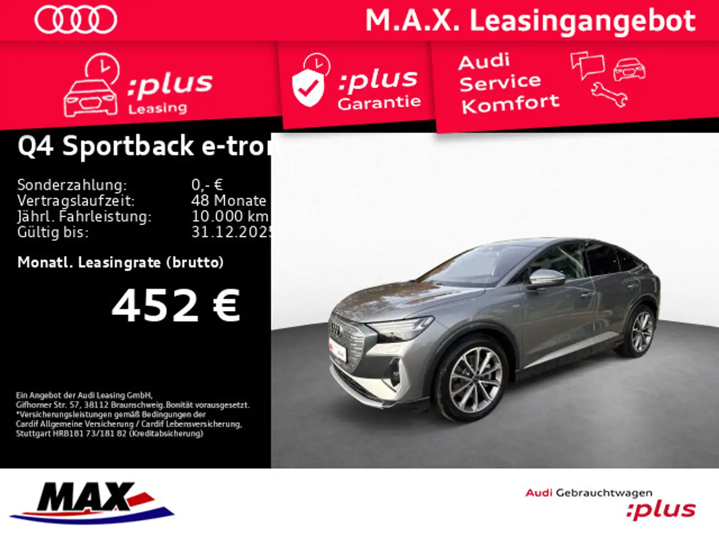 Audi Q4 e-tron 45 QUATT S LINE +MATRIX+AHK+ Grau - 1