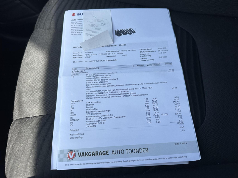 Ford S-Max 1.5 160PK Titanium 7persoons EXPORTPRIJS — photo 24