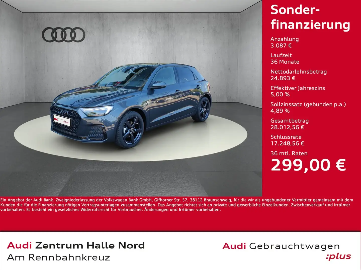 Audi A1 Sportback advanced 30 TFSI S tronic Grau - 1