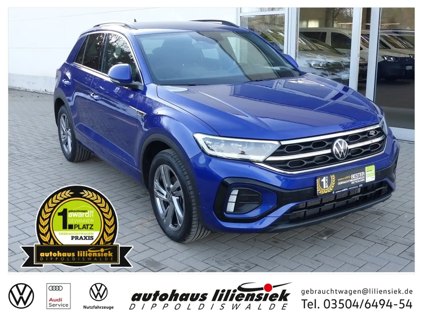 Volkswagen T-Roc 1.5 TSI DSG R-Line *LED*PDC*ACC* Blau - 1
