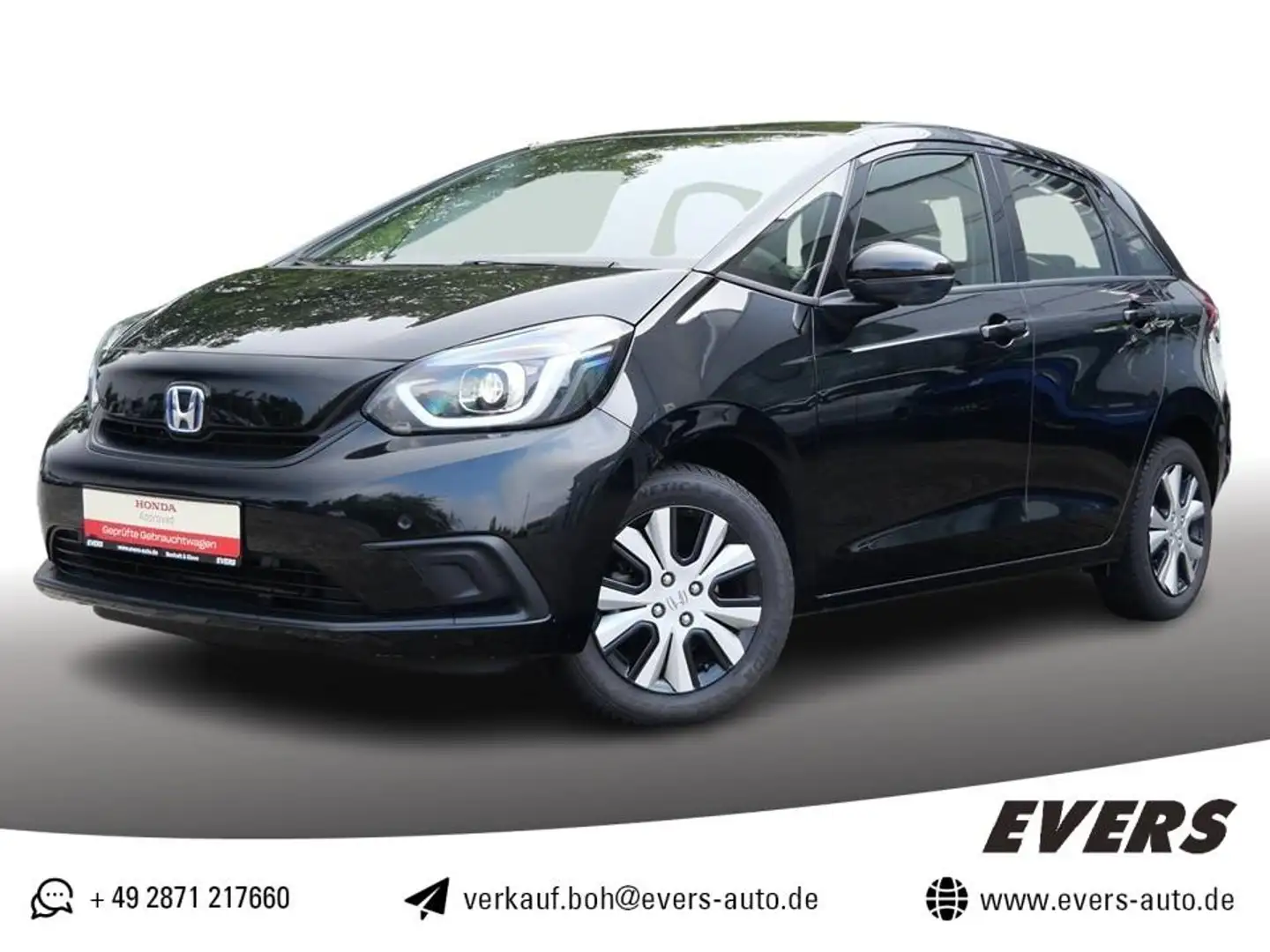 Honda Jazz 1.5 i-MMD HYBRID ELEGANCE LED+CARPLAY+SHZ Schwarz - 1