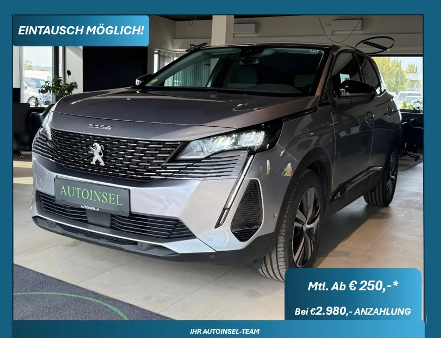 Peugeot 3008 Allure Pack 360° Kamera,Navi Gris - 1