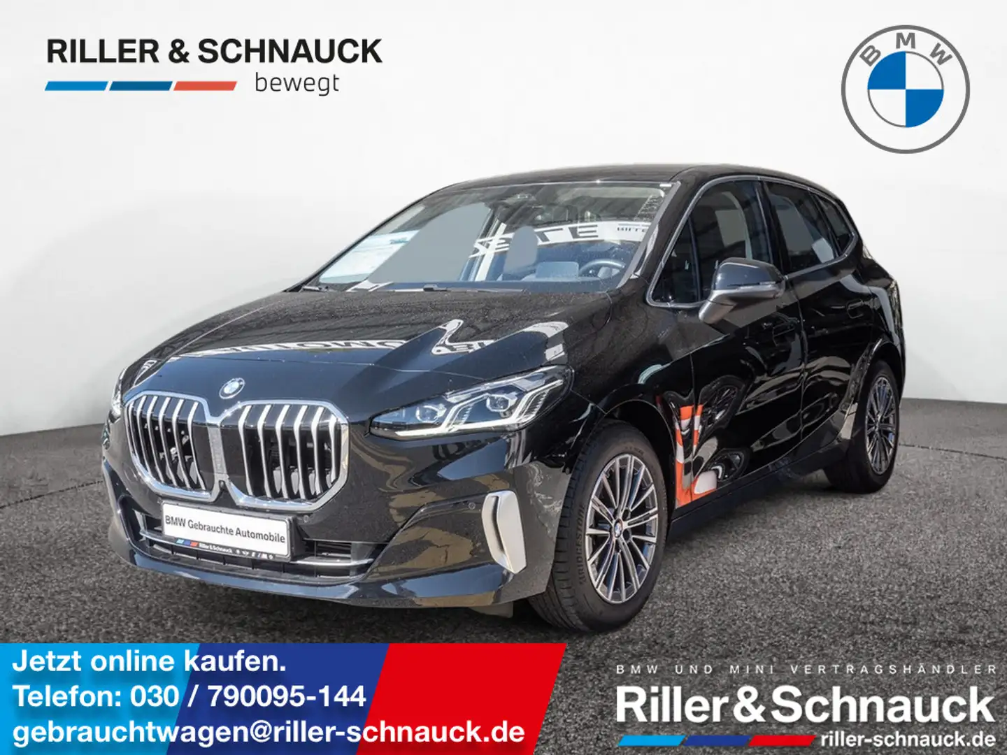 BMW 220 i Active Tourer Luxury Line 360°+HUD+ACC+K Noir - 1
