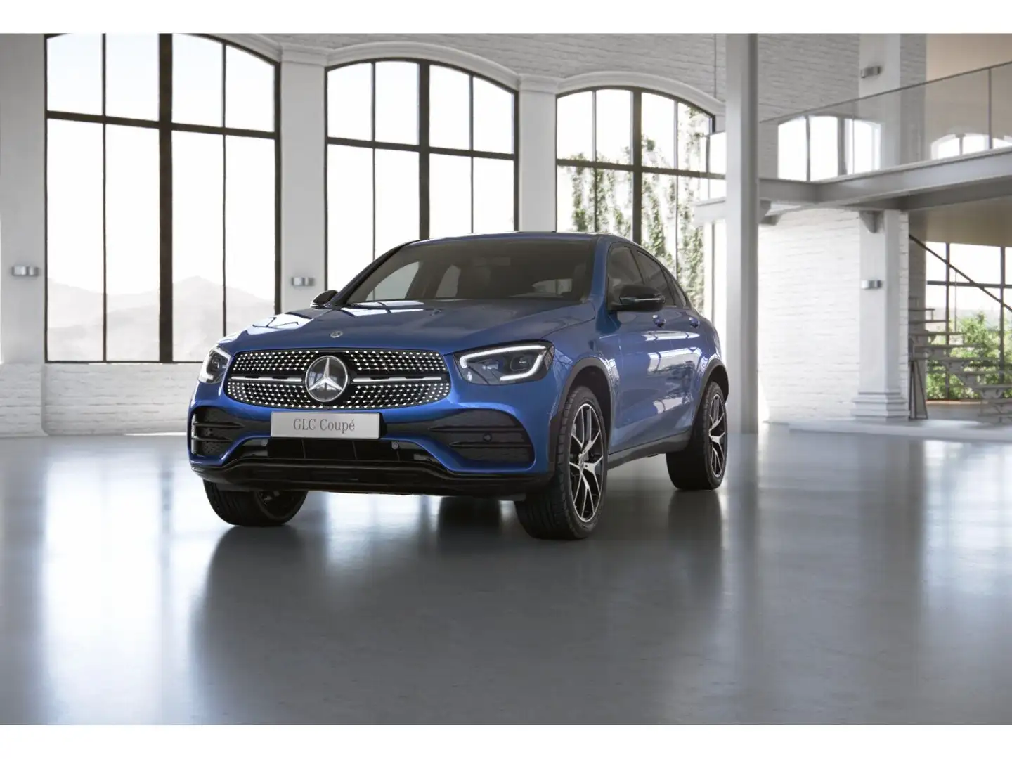 Mercedes-Benz GLC 300 de 4MATIC Coupé Navi Cam Distr AUT Wide Blau - 2