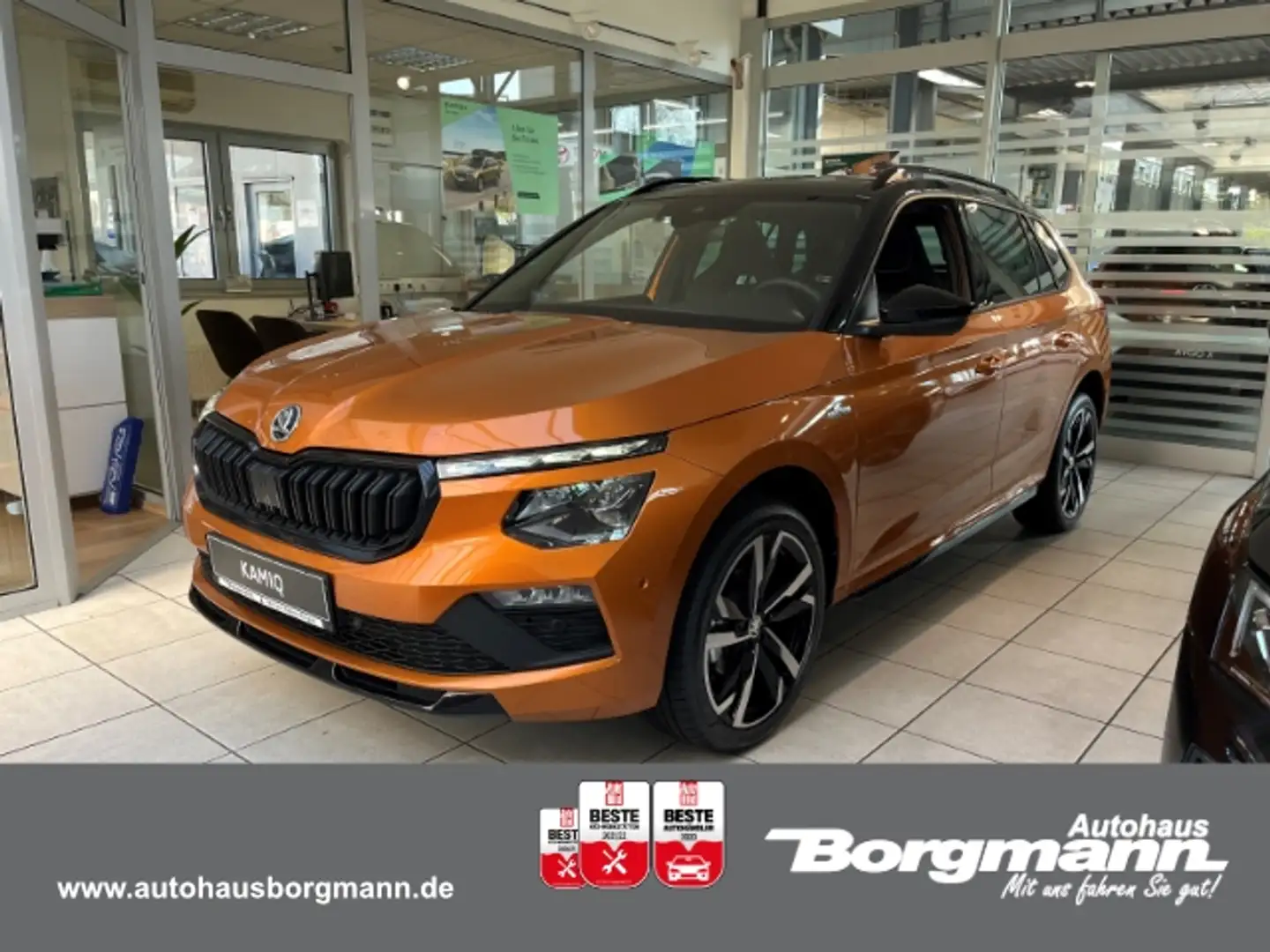 Skoda Kamiq 1.5 Monte Carlo DSG UPE: 42.940€ Sportpaket Panora Orange - 1