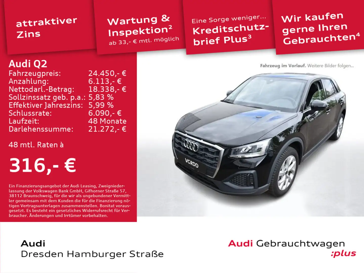 Audi Q2 30 TFSI Navi LED GRA DAB Noir - 1
