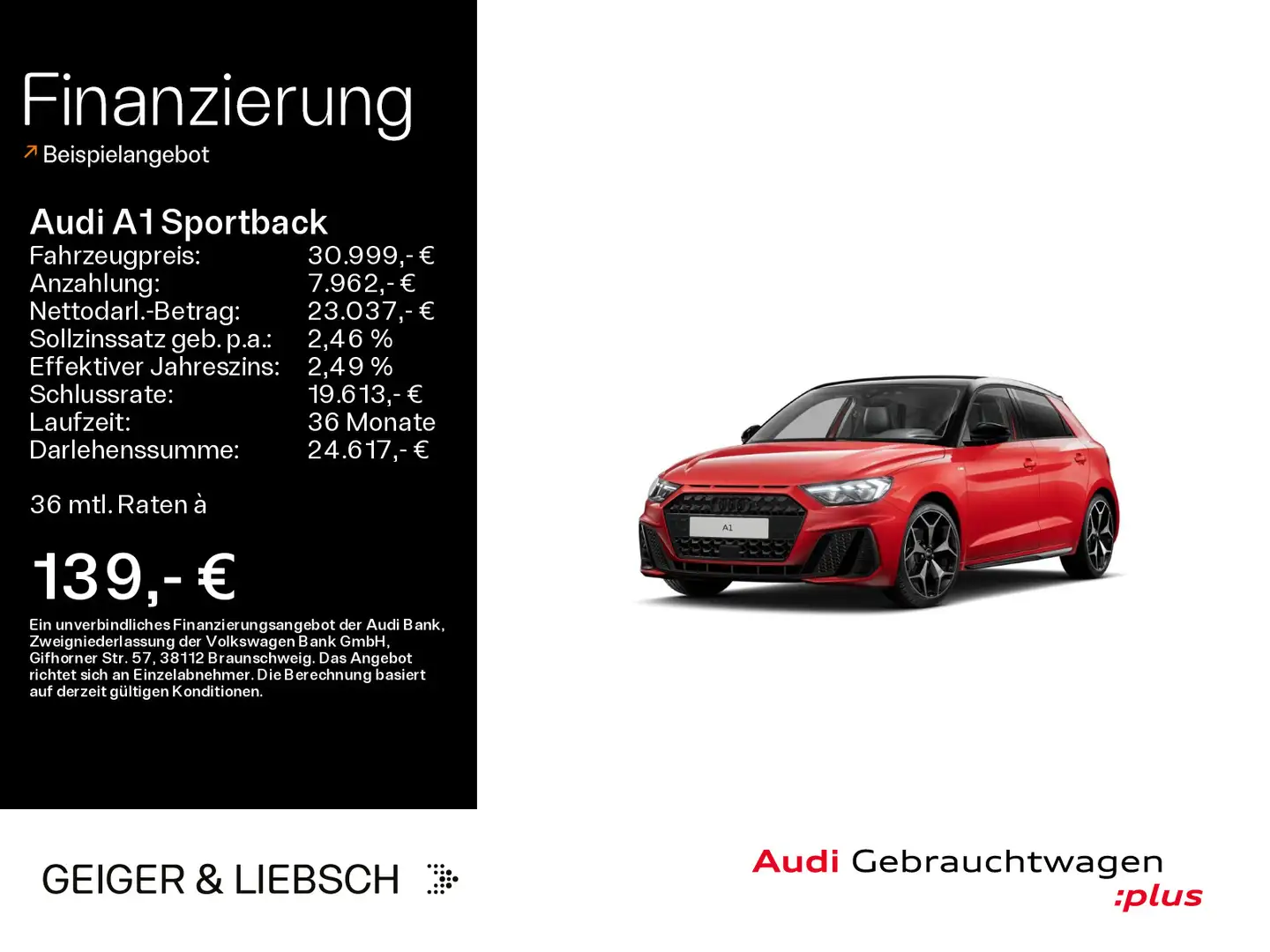 Audi A1 35 TFSI S-LINE*NAVI-PLUS*LED*OPTIK- Rot - 1
