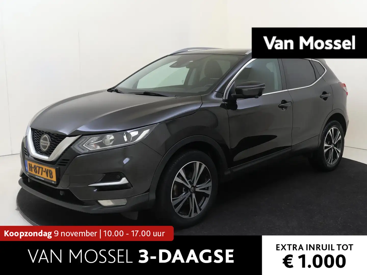 Nissan Qashqai 1.3 DIG-T 140PK N-Connecta | Navigatie | 360 camer Zwart - 1