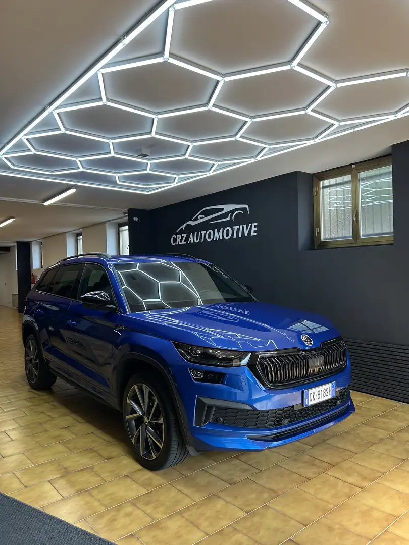 Skoda Kodiaq SEDILI SPORTIVI-UNICO PROPRIETARIO-BLU-TELECAMERA Blauw - 1