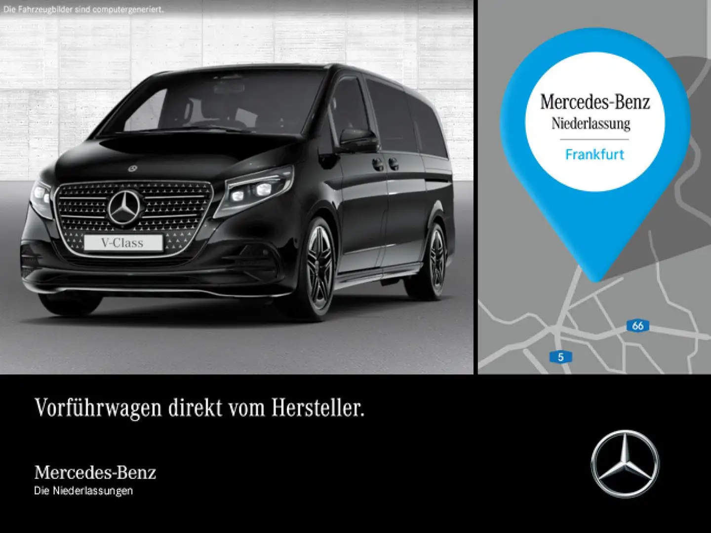 Mercedes-Benz V 300 d AVANTGARDE+AMG+9G+AHK+StandHZ+Klimaautom Schwarz - 1