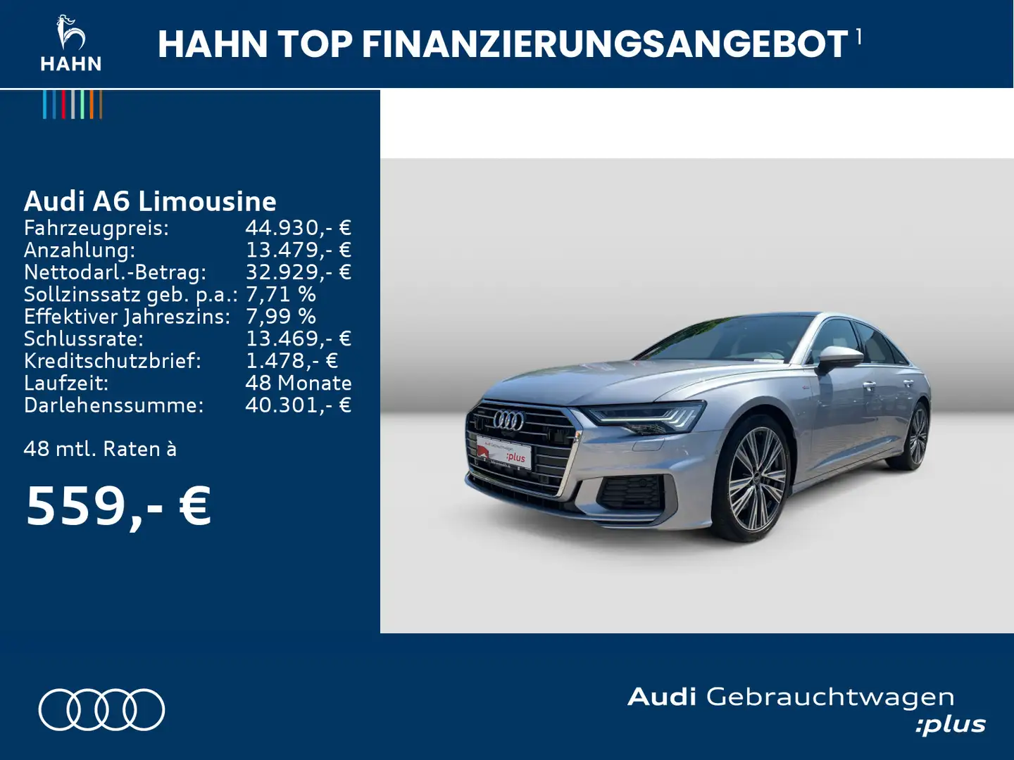 Audi A6 55 TFSI quattro S tronic sport B&O Silber - 2