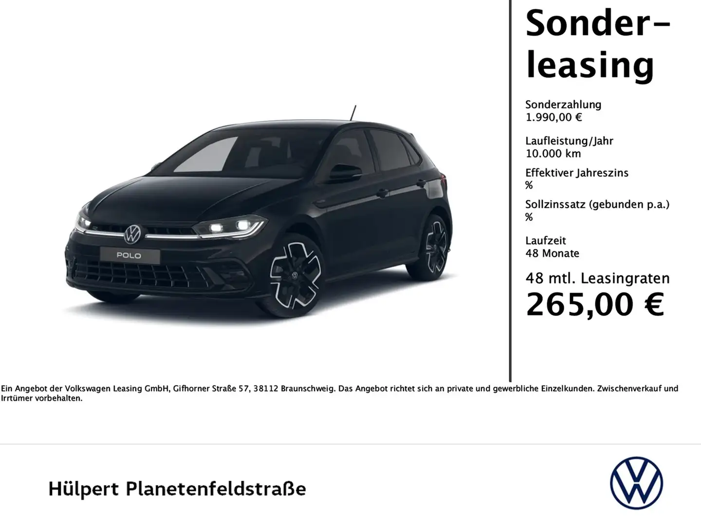 Volkswagen Polo 1.0 R-LINE DSG NAVI CAM SITZHZG MATRIXLED Schwarz - 1