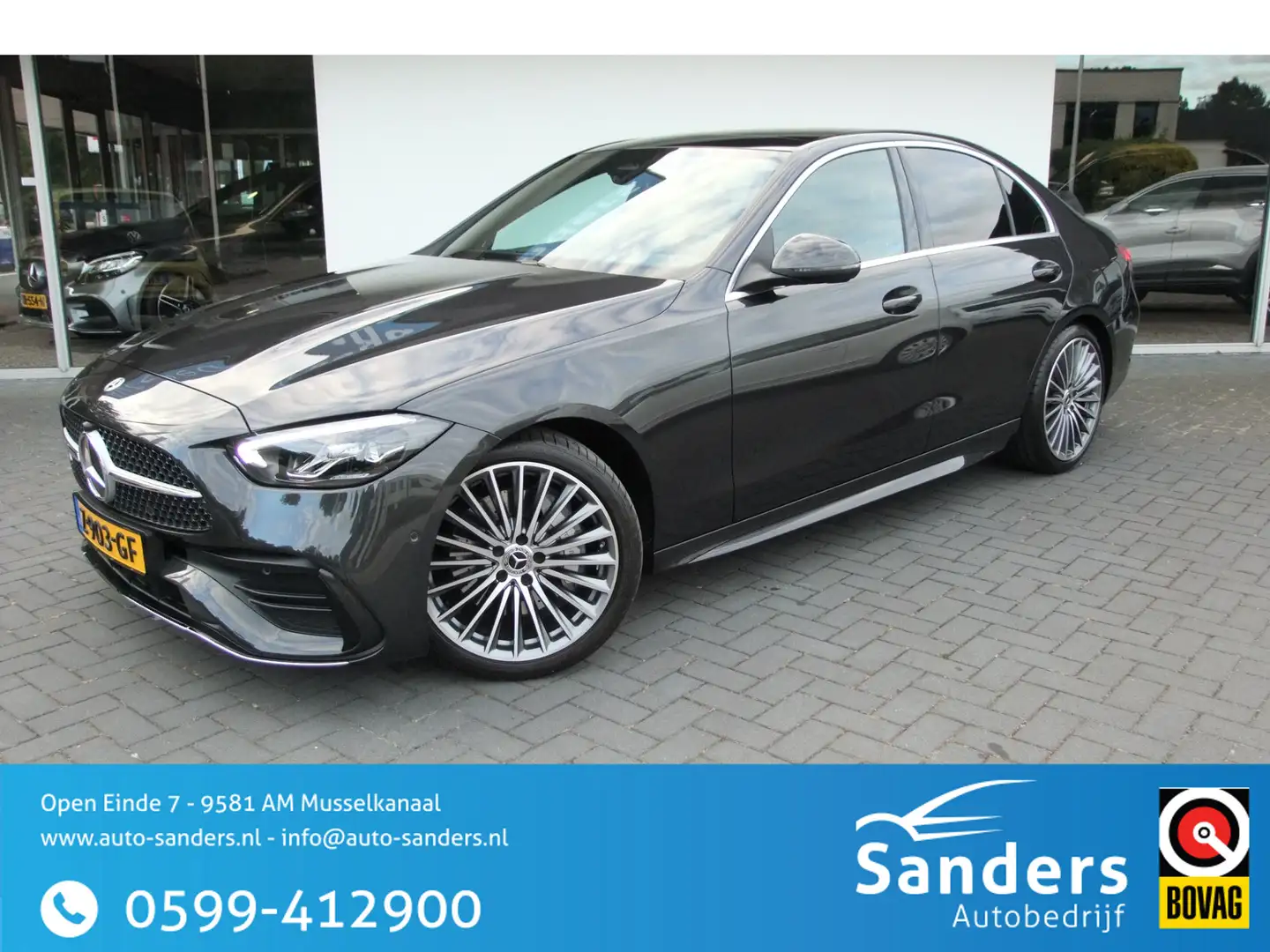 Mercedes-Benz C 180 AMG Line / NL auto/ Trekhaak af-fabriek/ Panorama/ Grijs - 1
