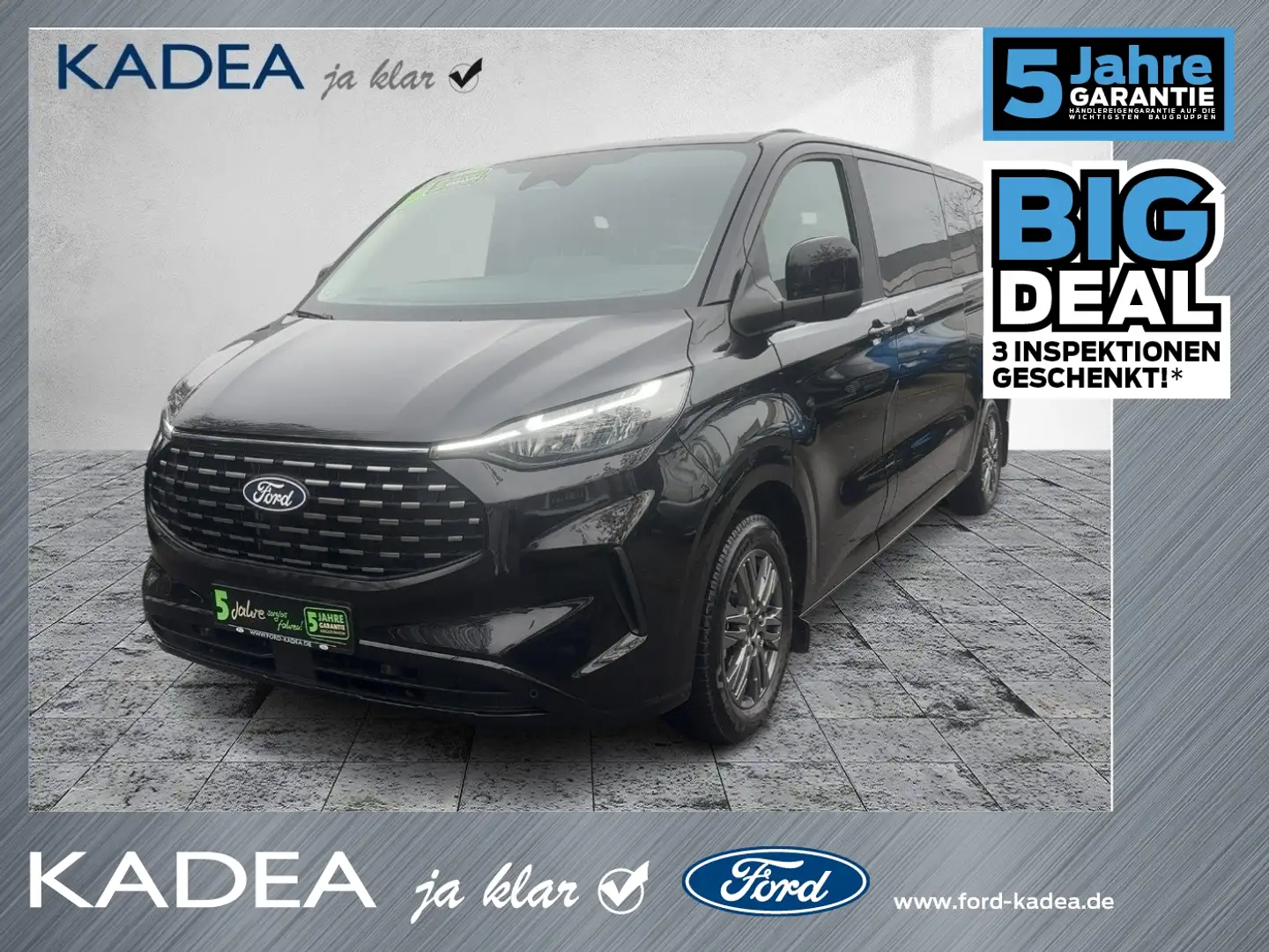 Ford Tourneo Custom Bus EcoBlue L2 Titanium ACC+KAM Schwarz - 1
