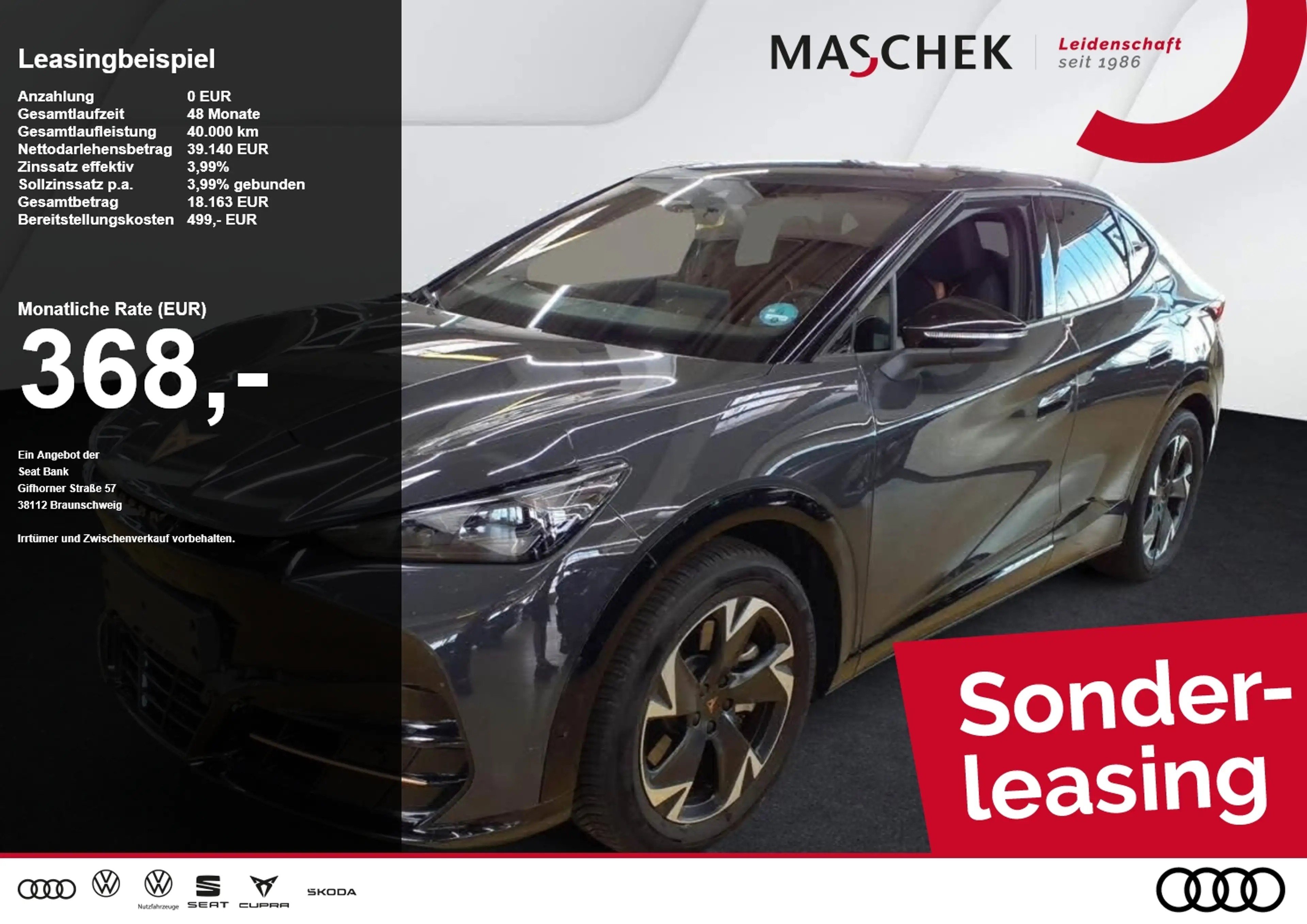 CUPRA Tavascan Sonderleasing Navi RearView Wärmep. ACC