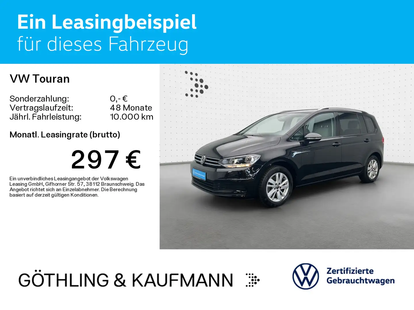 Volkswagen Touran 1.5 TSI DSG Comfortline*AHK*KAM*7Sitzer* Negro - 2