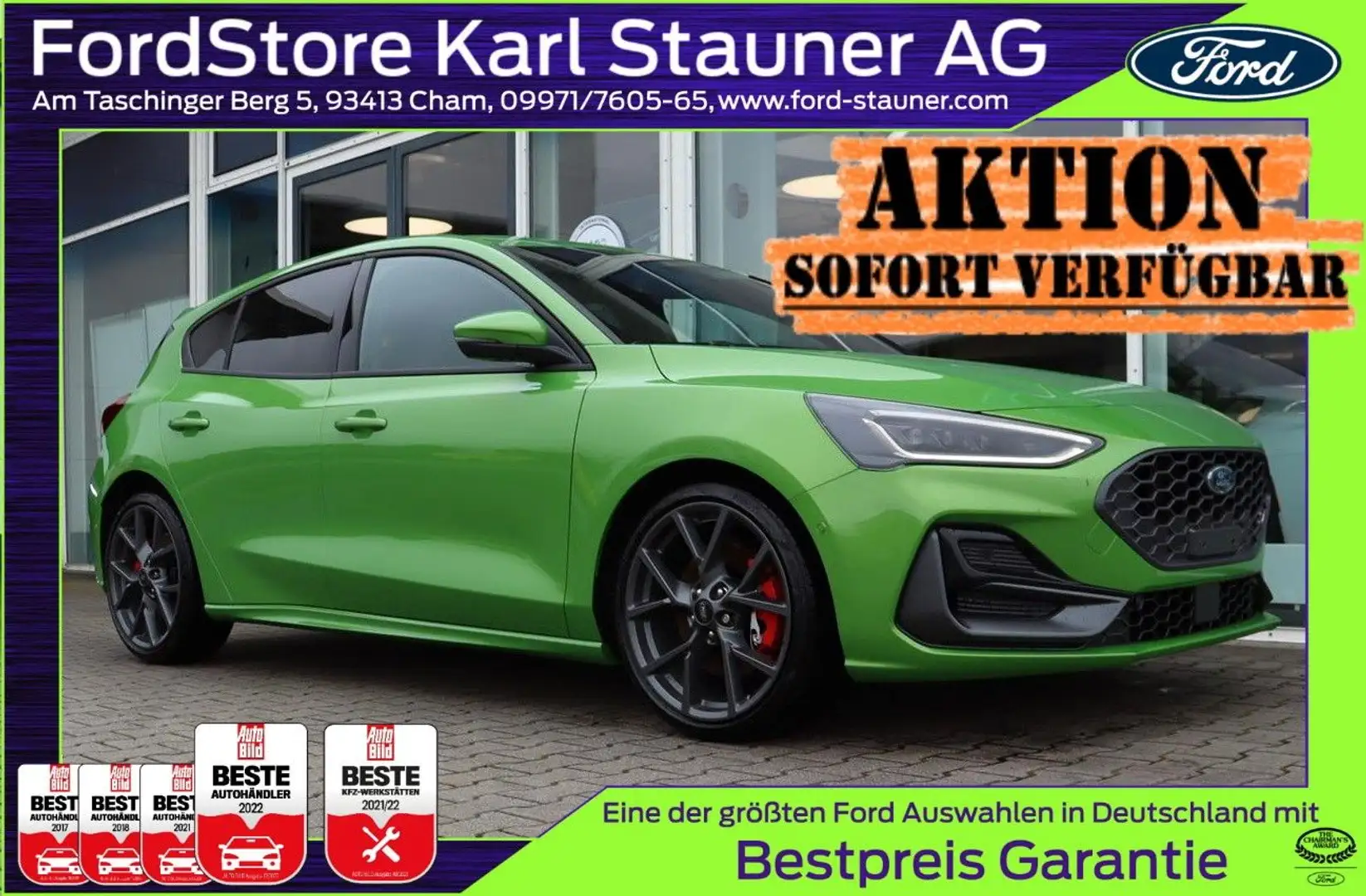 Ford Focus ST X 2.3 SOFORT VERFÜGBAR 4,99% FIN* Vert - 1