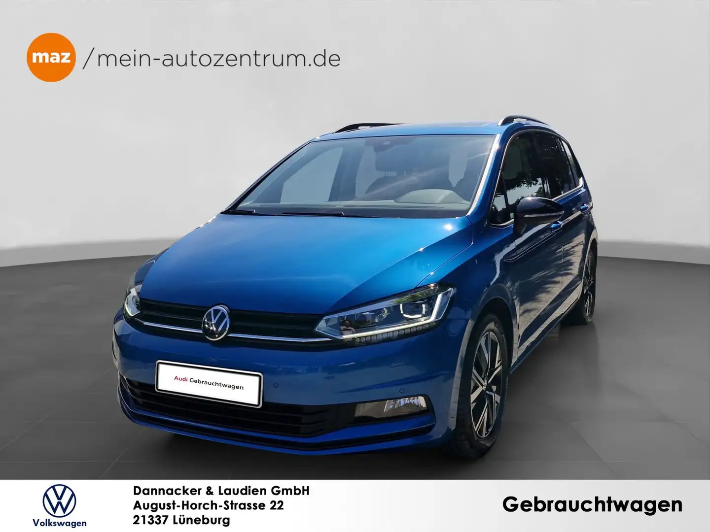 Volkswagen Touran 1.5 TSI Highline Black Style Alu LED AHK Pa Blau - 1
