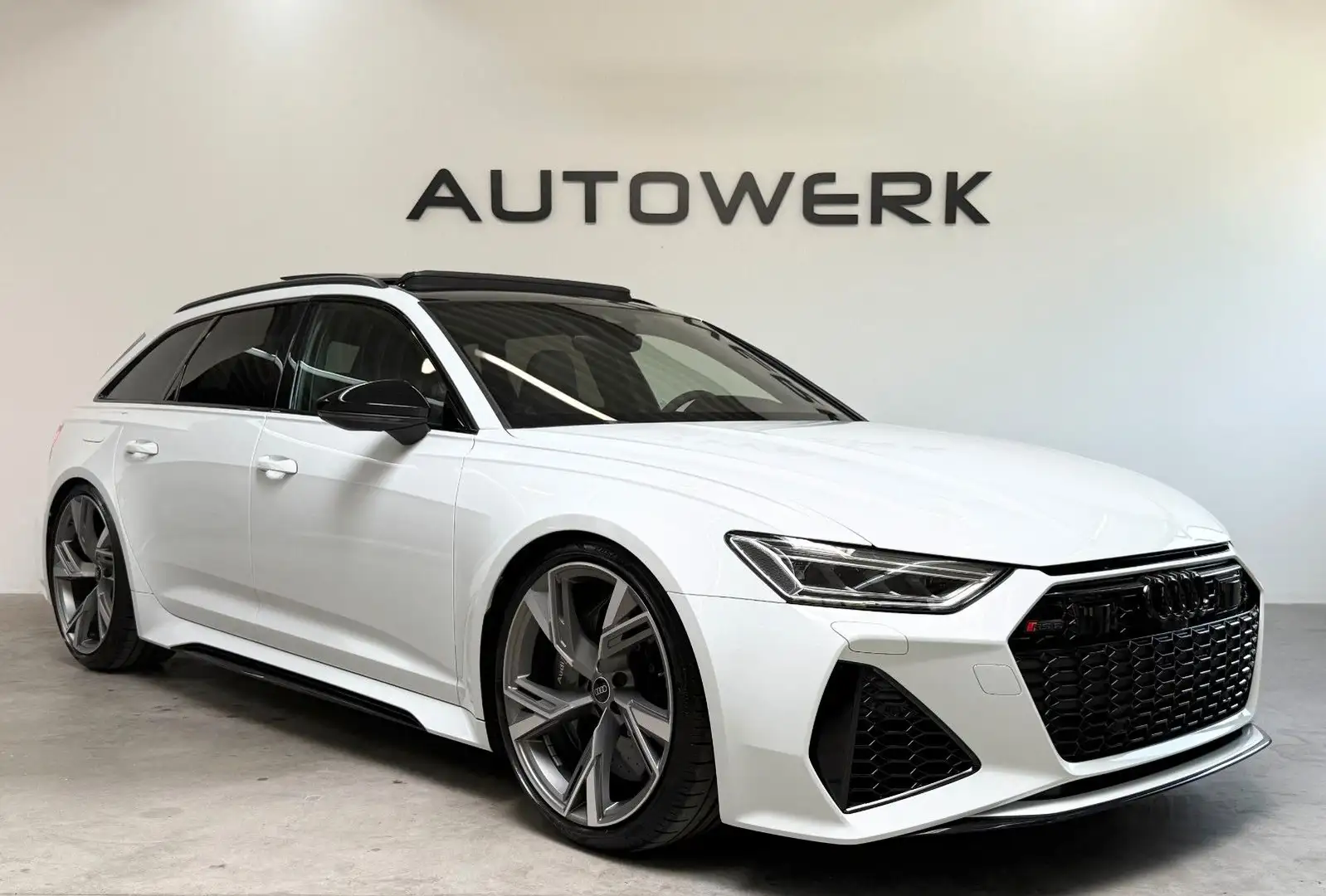 Audi RS6 RS 6 Avant 4.0 TFSI QUATTRO*H&R*PANO*SCHALE* Wit - 1
