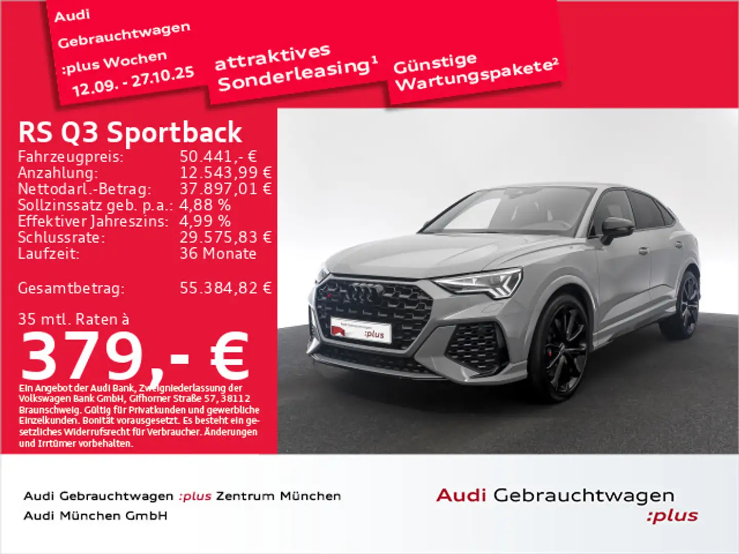 Audi RS Q3 S tronic RS-Sitz/ACC/Navi+ Grau - 1