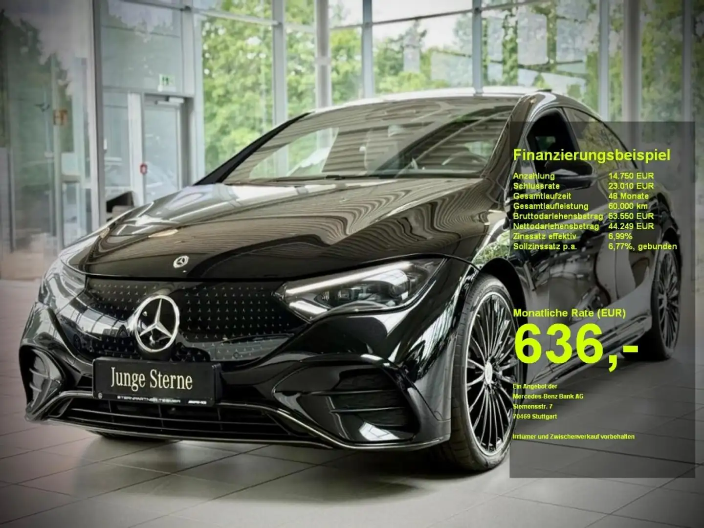 Mercedes-Benz EQE 350 4M AMG+Night+Pano+360+Memory+HuD+FlexBon Noir - 1