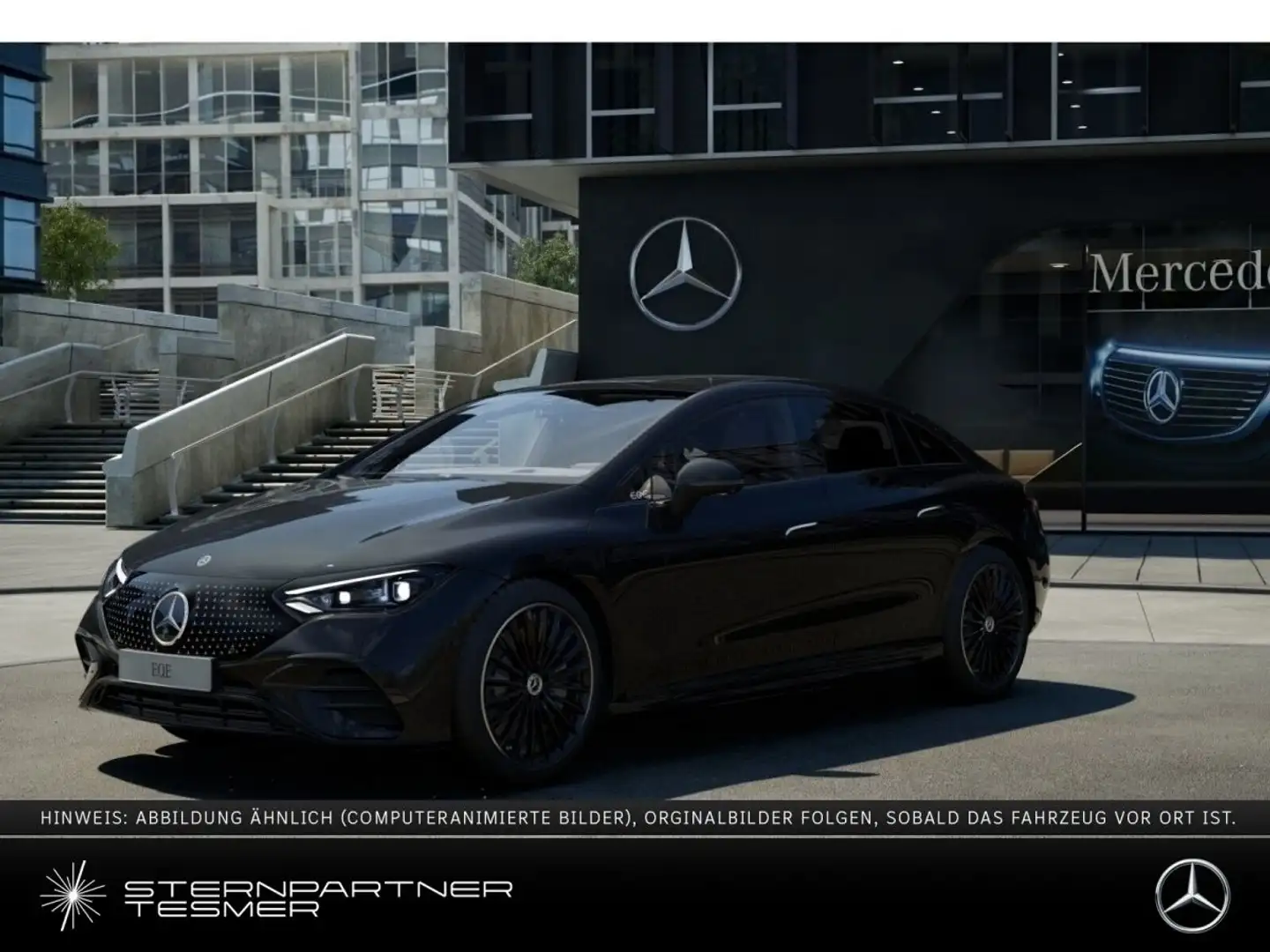 Mercedes-Benz EQE 350 4M AMG+Night+Pano+360+Memory+HuD+FlexBon Schwarz - 1