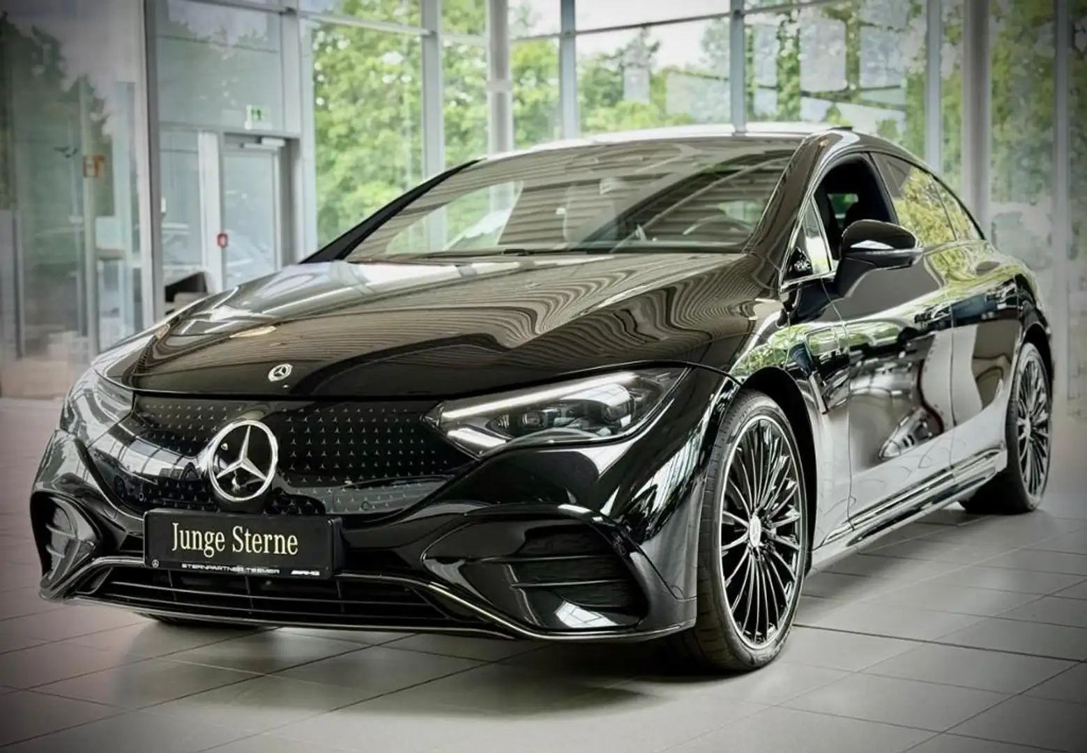 Mercedes-Benz EQE 350 4M AMG+Night+Pano+360+Memory+HuD+FlexBon Noir - 2