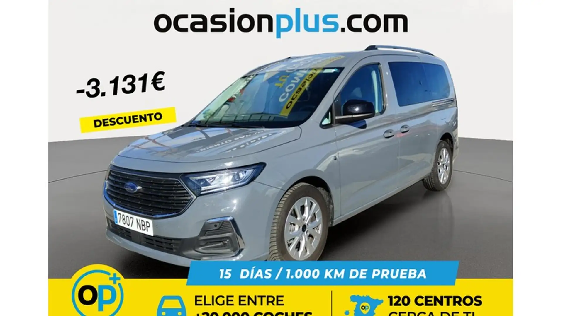Ford Tourneo Connect Grand 2.0 Ecoblue LWB L2 Titanium 122 Aut. Gris - 1